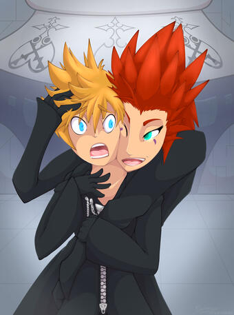 Art - 2020 - Roxas & Axel - Surprise hug